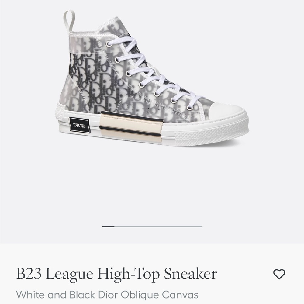 Dior B23 High-Top Sneakers in White and Black - Picture 2 of 12